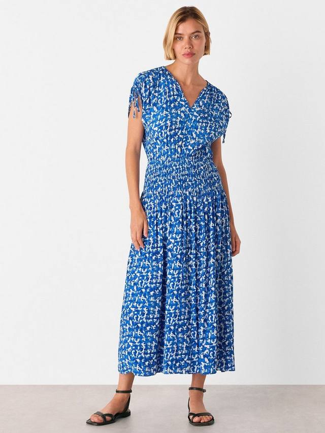 

Платье миди с фактурой мазков кисти Whistles, Blue/Multi