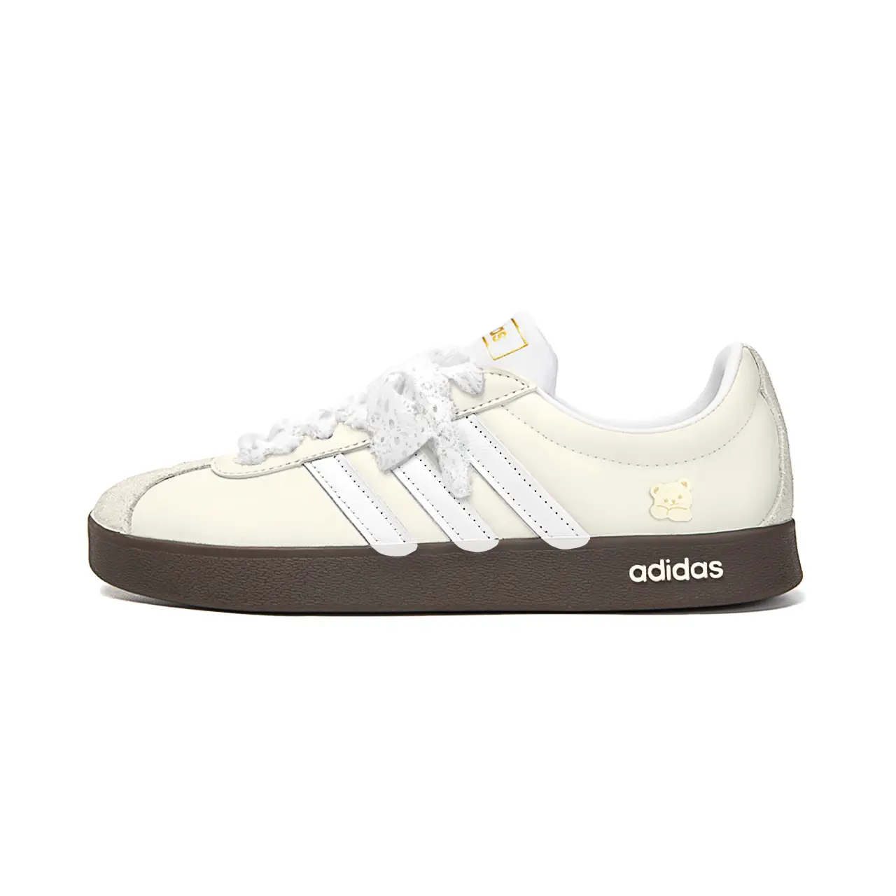 

Adidas Вл Корт Классик скейтборд обувь унисекс низкие белый/желтый, цвет White Yellow
