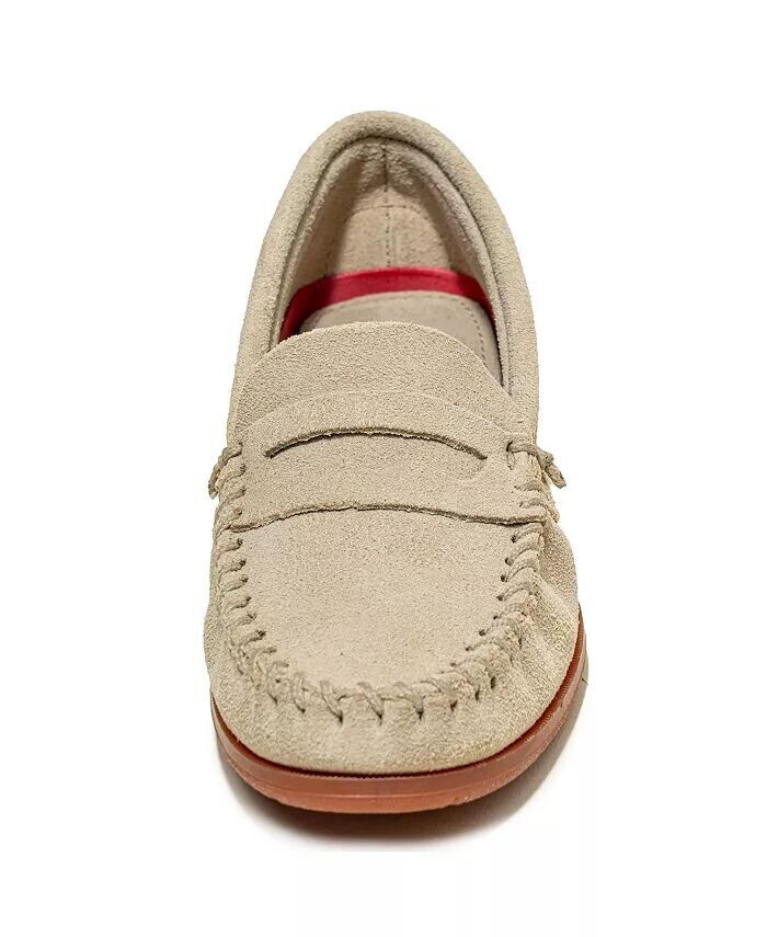 Женские замшевые мокасины Mellony Penny Minnetonka, коричневый/бежевый — фото 2