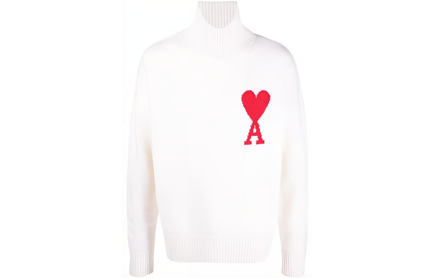

Ami Paris Ami De Coeur Водолазка Трикотажный Джемпер AMIPARIS, Белый