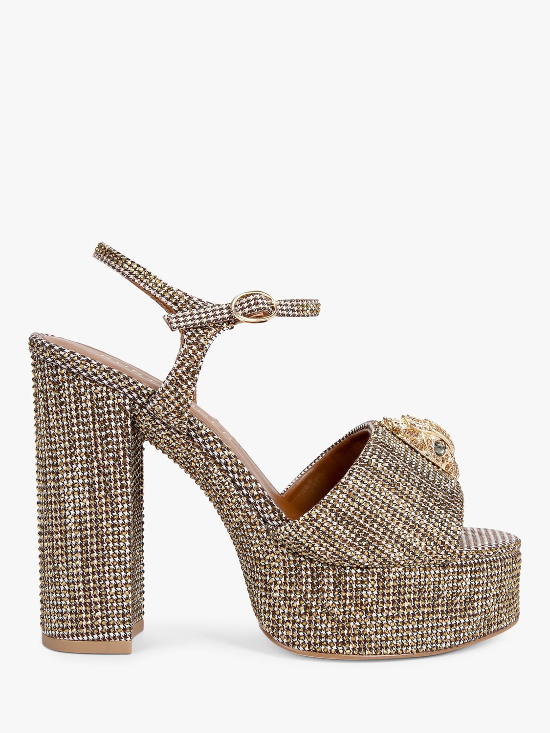 

Сандалии Kurt Geiger London Kensington с украшением на платформе, бежевые