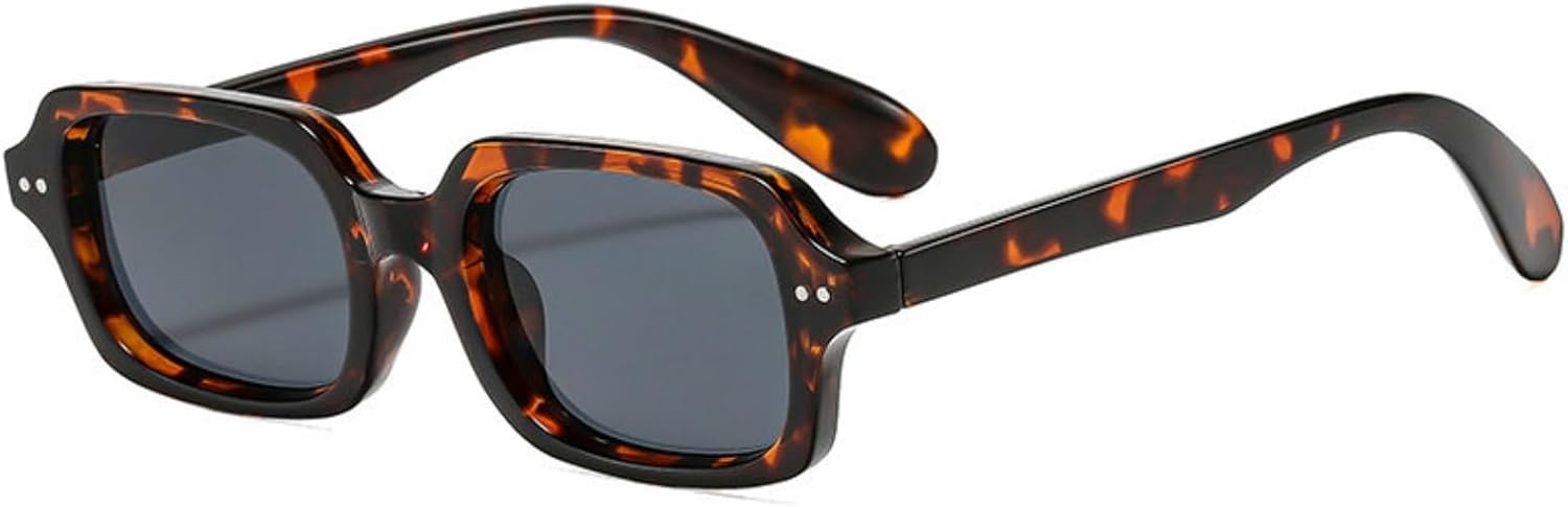 

Винтажные квадратные солнцезащитные очки COTIA для женщин и мужчин, классические маленькие прямоугольные, с оригинальным дизайном, декоративные солнцезащитные очки, Leopard