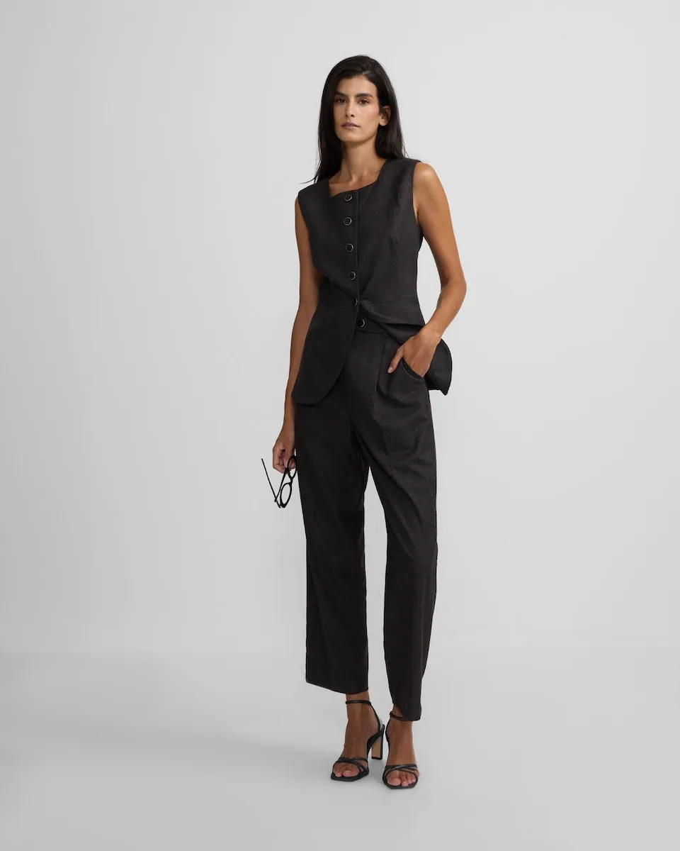 

Женские брюки в клетку серого и бордового цветов Silbon