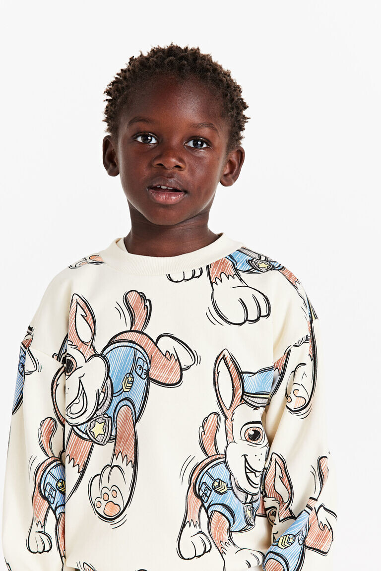 

Толстовка оверсайз с принтом H&M, белый