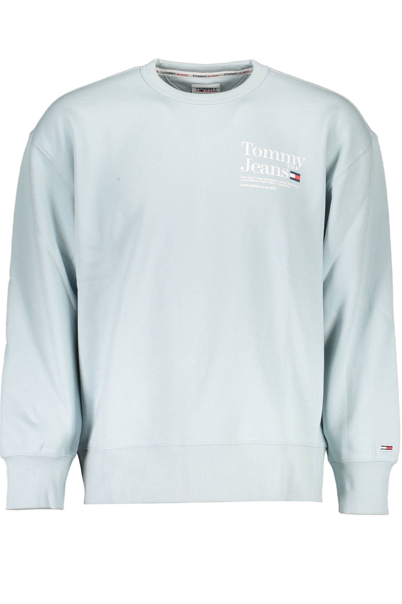 

Мужской свитер из хлопка светло-голубого цвета Tommy Hilfiger