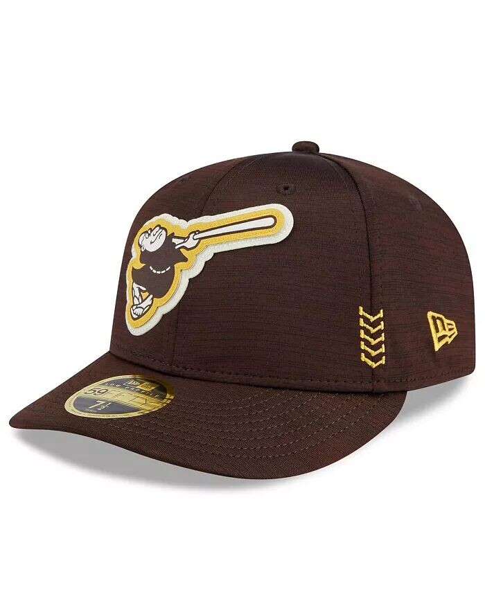 

Мужская коричневая кепка San Diego Padres 2024 Clubhouse Low Profile 59FIFTY Fitted New Era