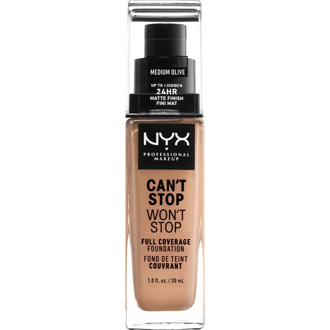 

Тональный крем для лица wedding can't stop won't stop 24-hour Nyx Professional Makeup, nr. 9 - medium olive, объем 30 мл