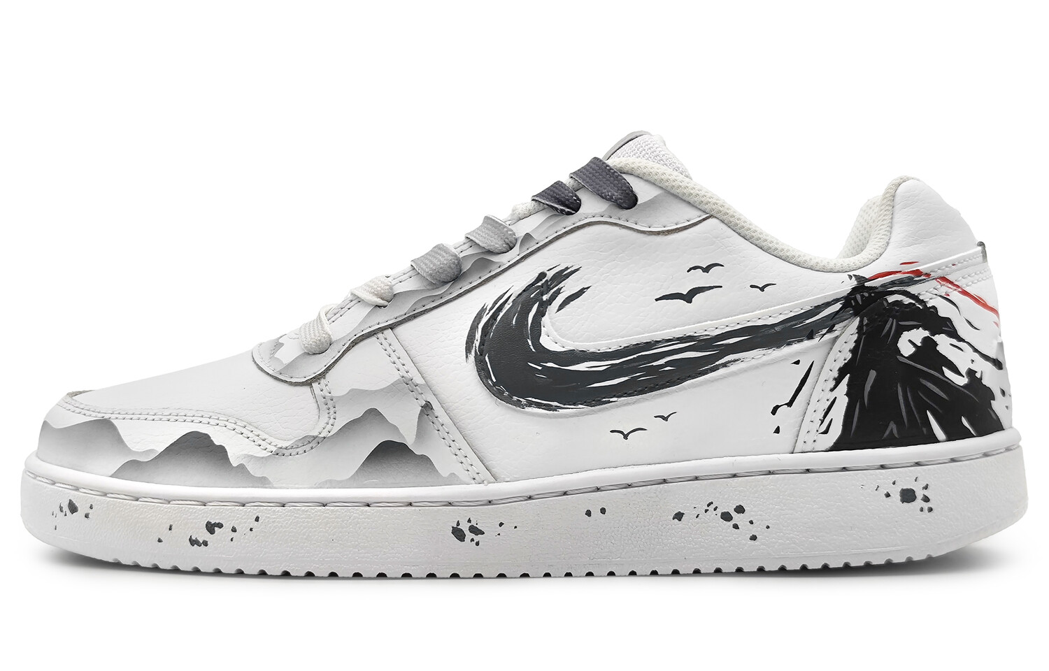 

Кроссовки Nike EBERNON Skateboard Shoes Men Low-Top Gray White, Белый, Кроссовки Nike EBERNON Skateboard Shoes Men Low-Top Gray White