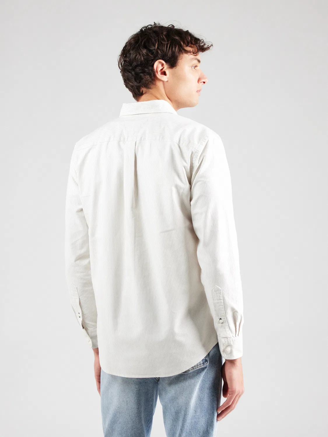 Рубашка Tommy Hilfiger Regular fit Button Up Shirt Regular Fit Stripe бежевого цвета — фото 4