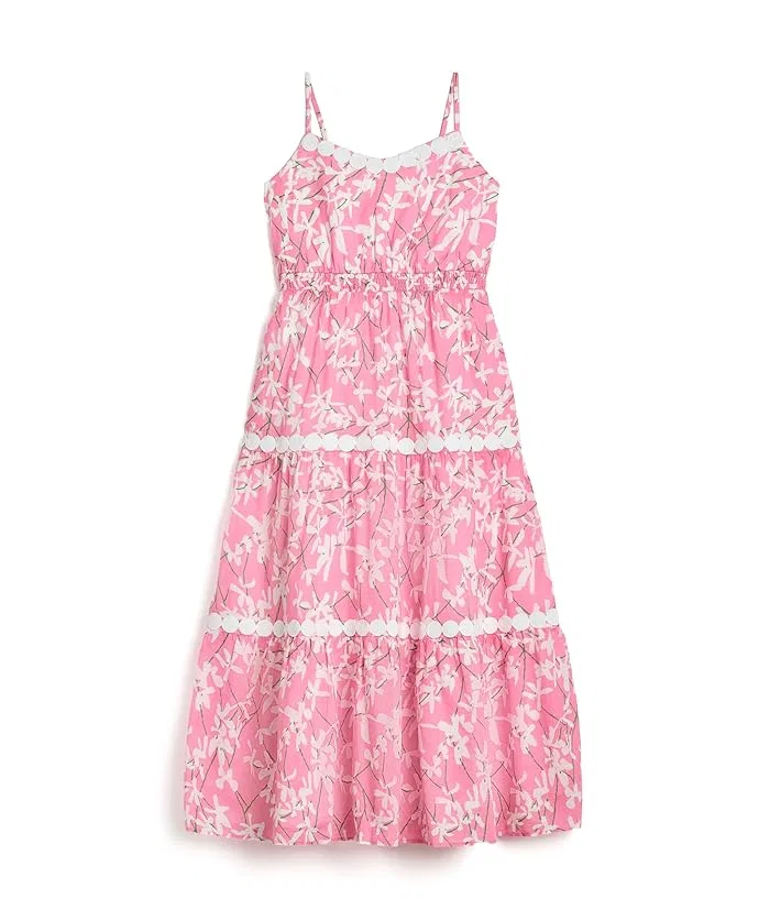 Платье мини Занна миди с цветочным принтом Lilly Pulitzer Kids, Confetti Pink Liza