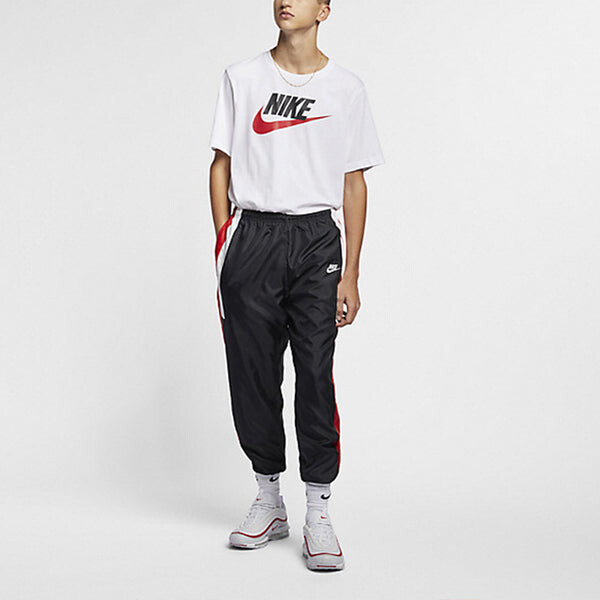Футболка m nsw tee icon futura casual sports алфавит с принтом круглый вырез короткий рукав Nike, белый — фото 3