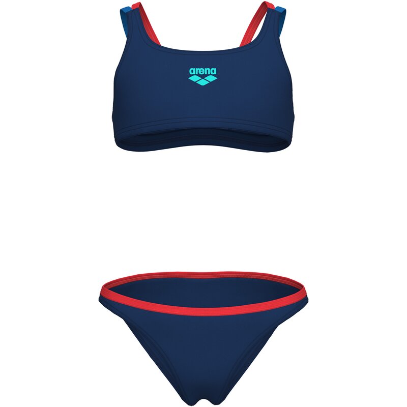 

Купальник бикини для девочек, раздельный, сплошной Arena, красный
