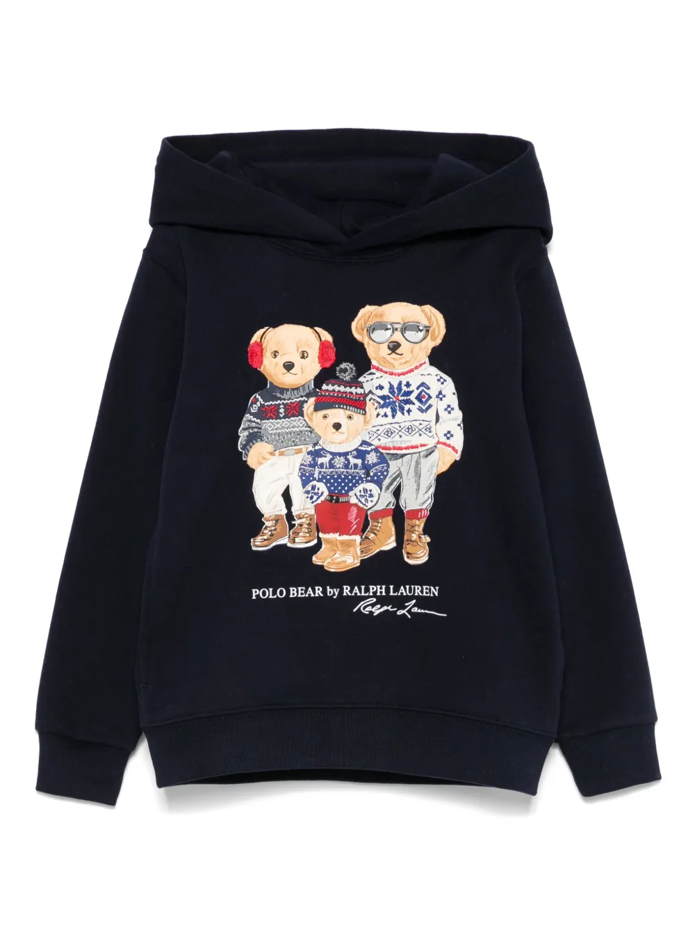 

Флисовое худи Polo Bear Family Polo Ralph Lauren Kids, синий