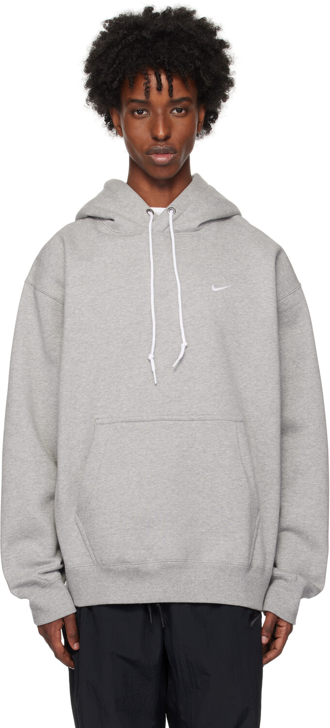 

Серая толстовка с капюшоном Solo Swoosh Nike