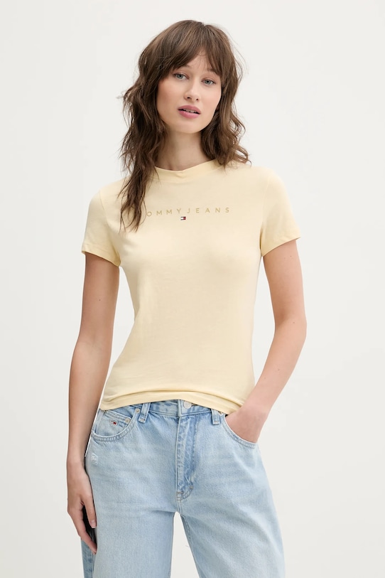

Хлопковая футболка Tommy Jeans, желтый