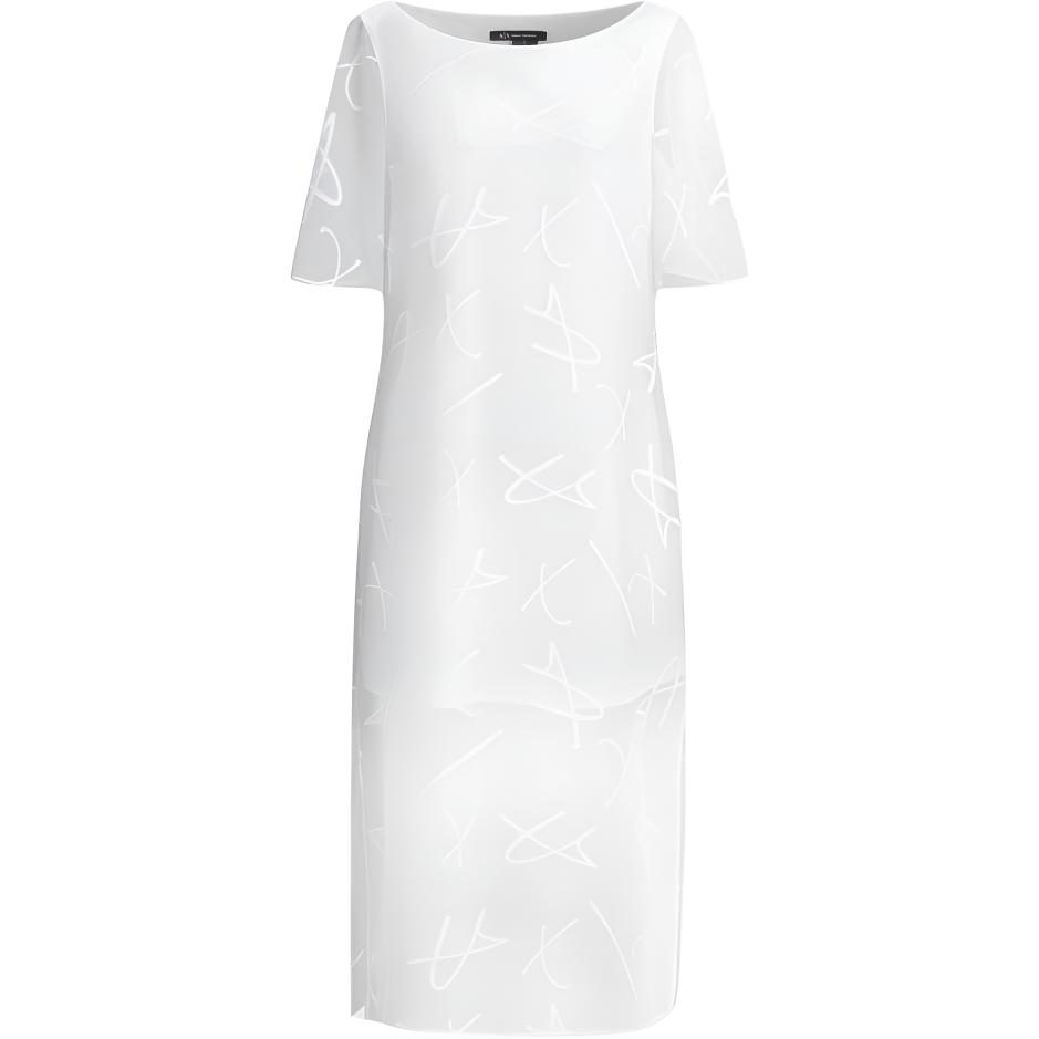 

Прозрачное платье миди ARMANI EXCHANGE, белый