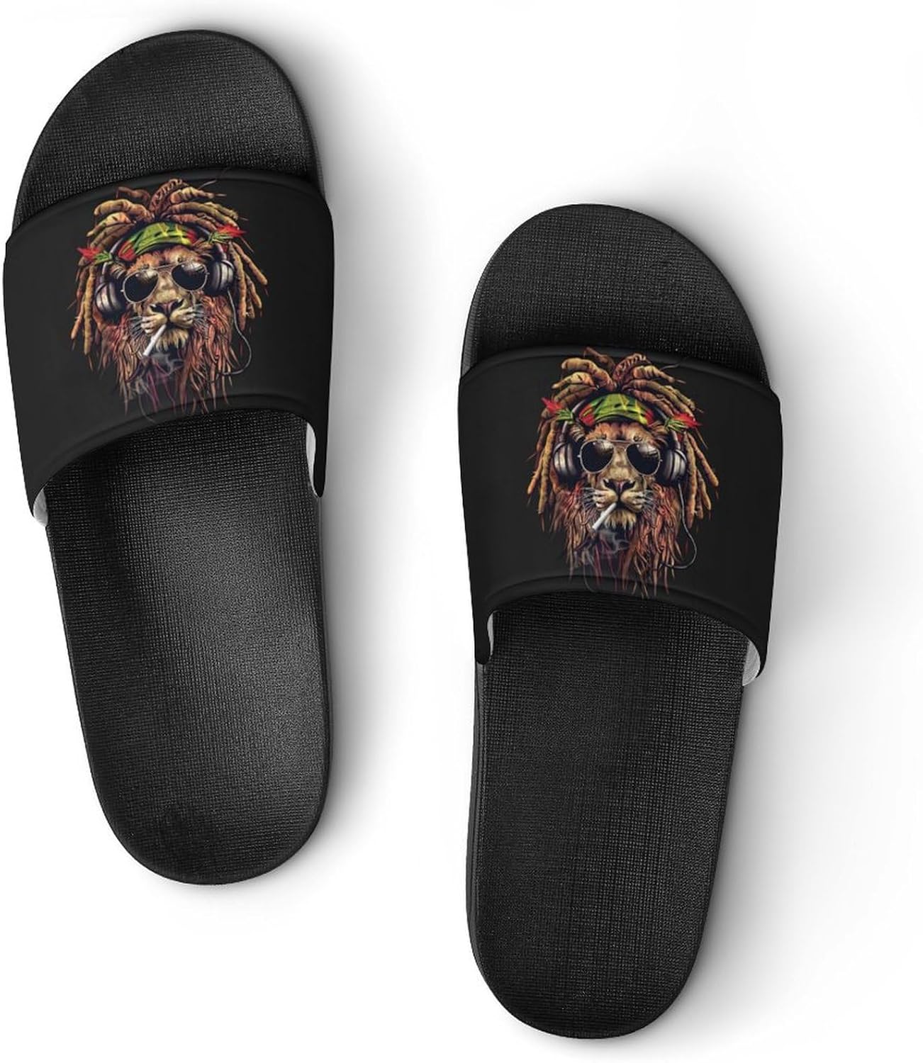 

Шлепанцы Jamaica Lion Smoking Amoewccr, черный