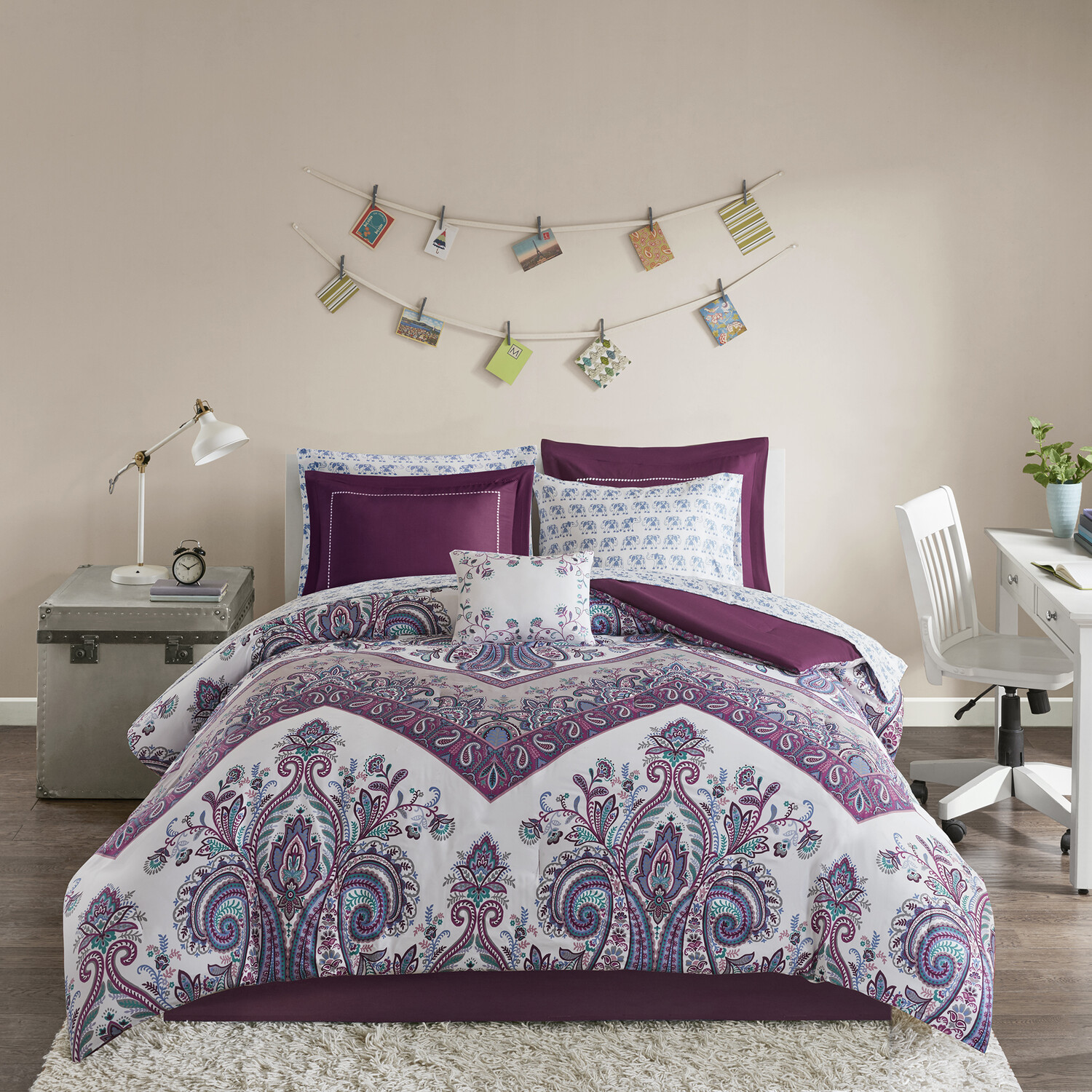 

Комплект постельного белья Home Essence Apartment Allura Paisley, фиолетовый