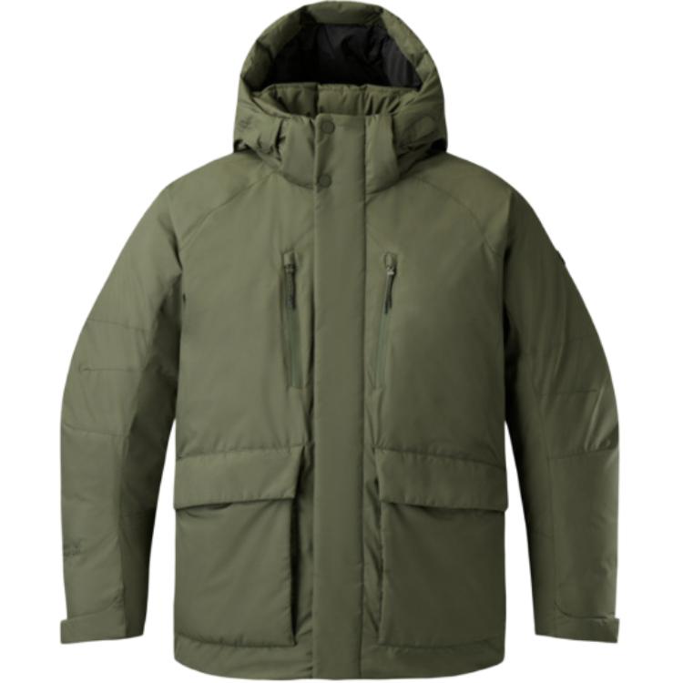 

Мужская пуховая куртка со съемным капюшоном, средней жесткости Kolon Sport, хаки