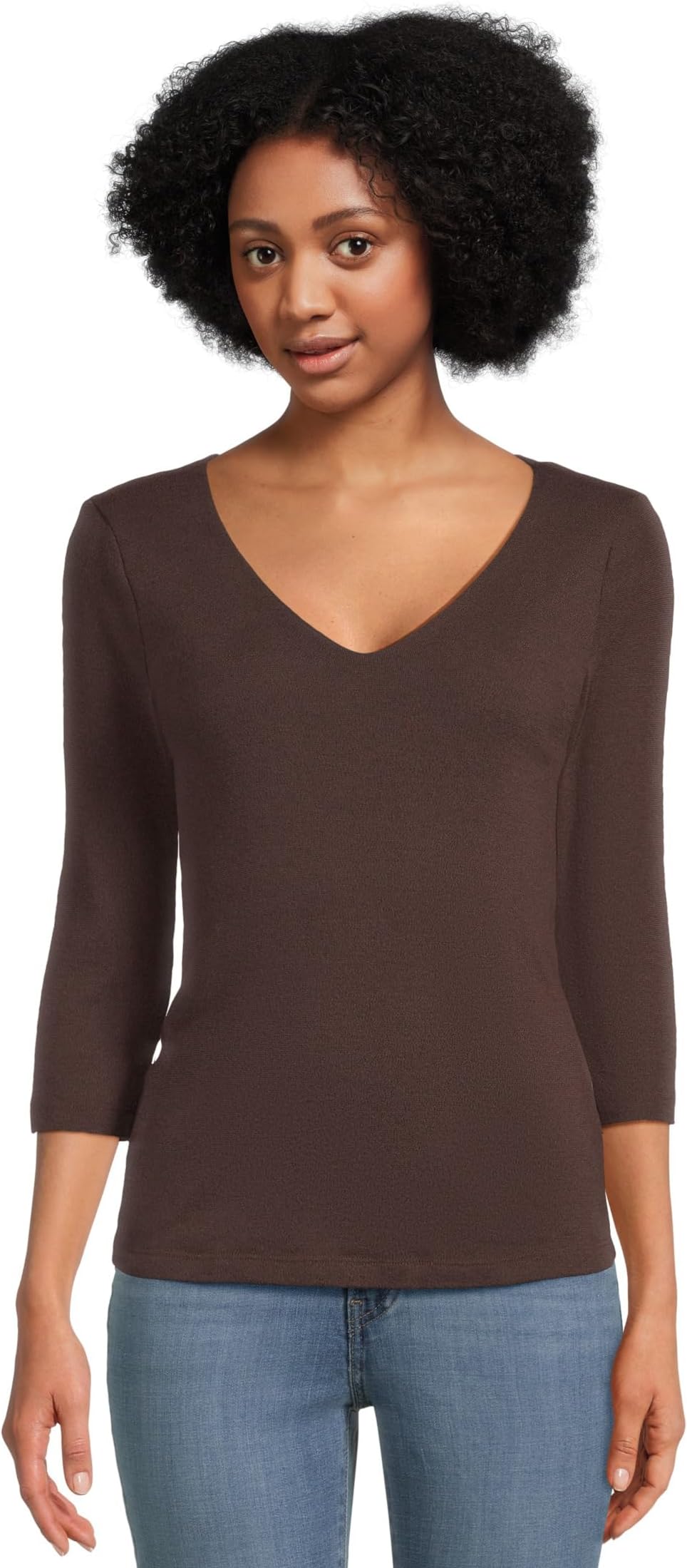 

Футболка Michael Stars Angelina V-Neck Tee, цвет Java