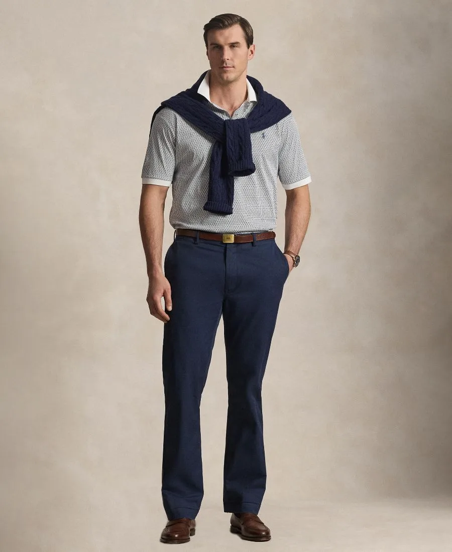 Мужская рубашка-поло с коротким рукавом больших размеров Polo Ralph Lauren, серый — фото 2