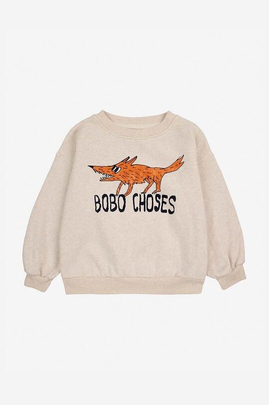 

Хлопковый свитшот The Clever Fox Bobo Choses, бежевый