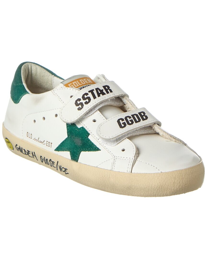 Кроссовки Golden Goose Old School из кожи и замши, белый — фото 3