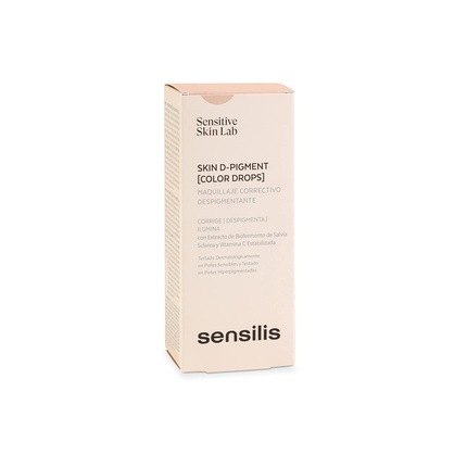 

Sensilis Skin D-Pigment Color Drops Консилер для макияжа с биопигментным экстрактом склеры и стабилизированным витамином С, бежевый, 30 мл