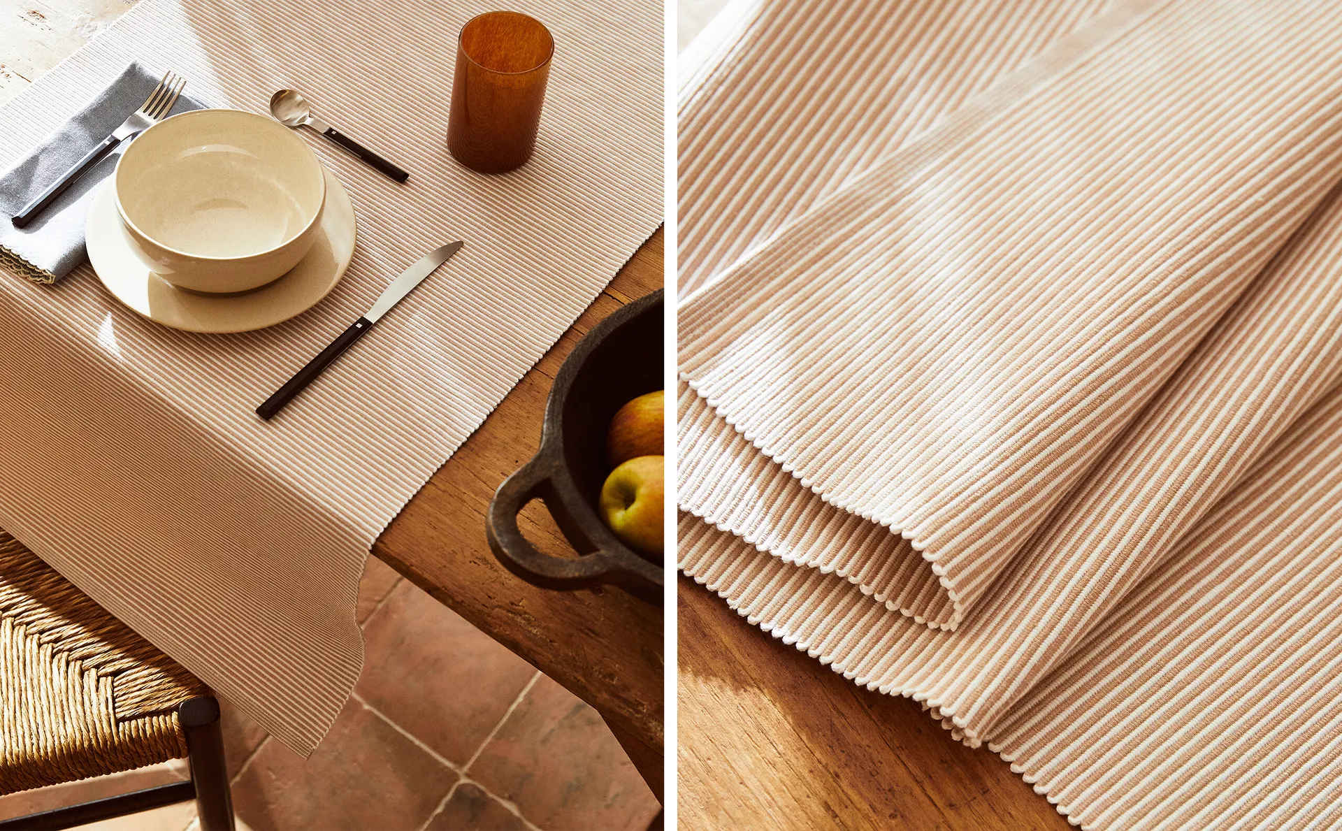 

Дорожка для стола из игольного шнура Zara Home, бежевый