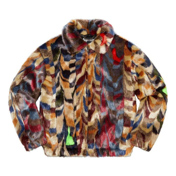 

Куртка faux fur bomber jacket 'multi-color' Supreme, мультиколор