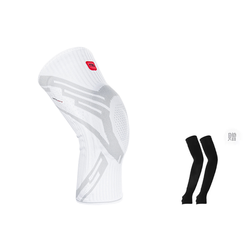 

Лининг Спортивный наколенник для бега, альпинизма, велоспорта, футбола, баскетбола, фитнеса унисекс 858 белый одинарный (в комплекте с нарукавниками случайного цвета)