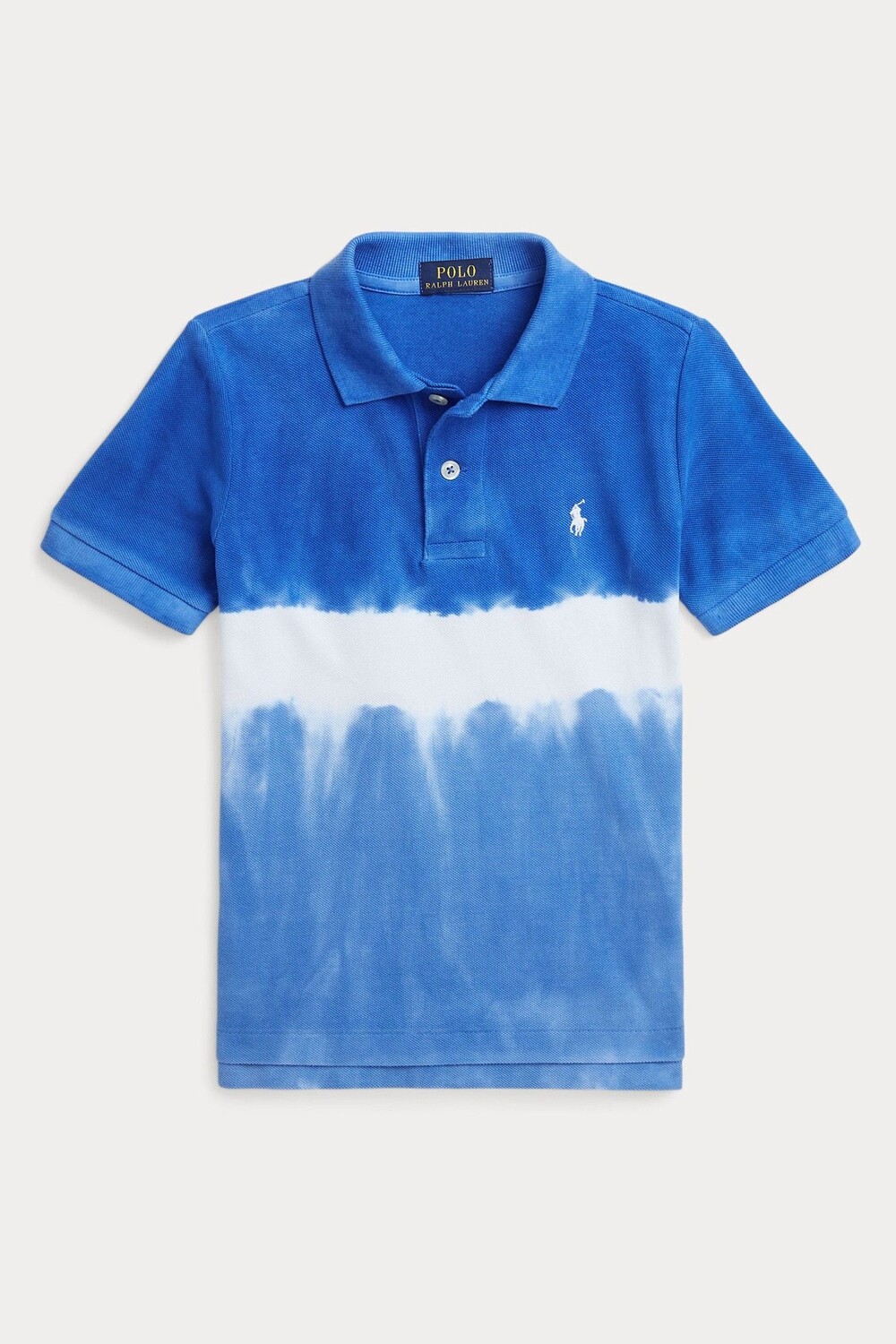 

Рубашка-Поло из хлопковой сетки для мальчиков с принтом тай-дай Polo Ralph Lauren, синий