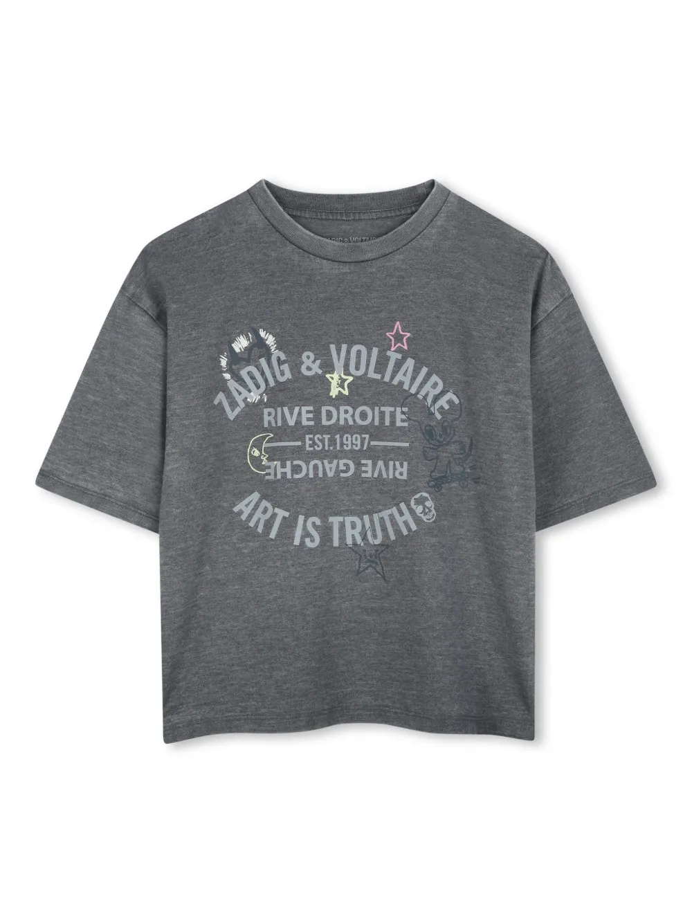 

Футболка с логотипом Zadig & Voltaire Kids, серый
