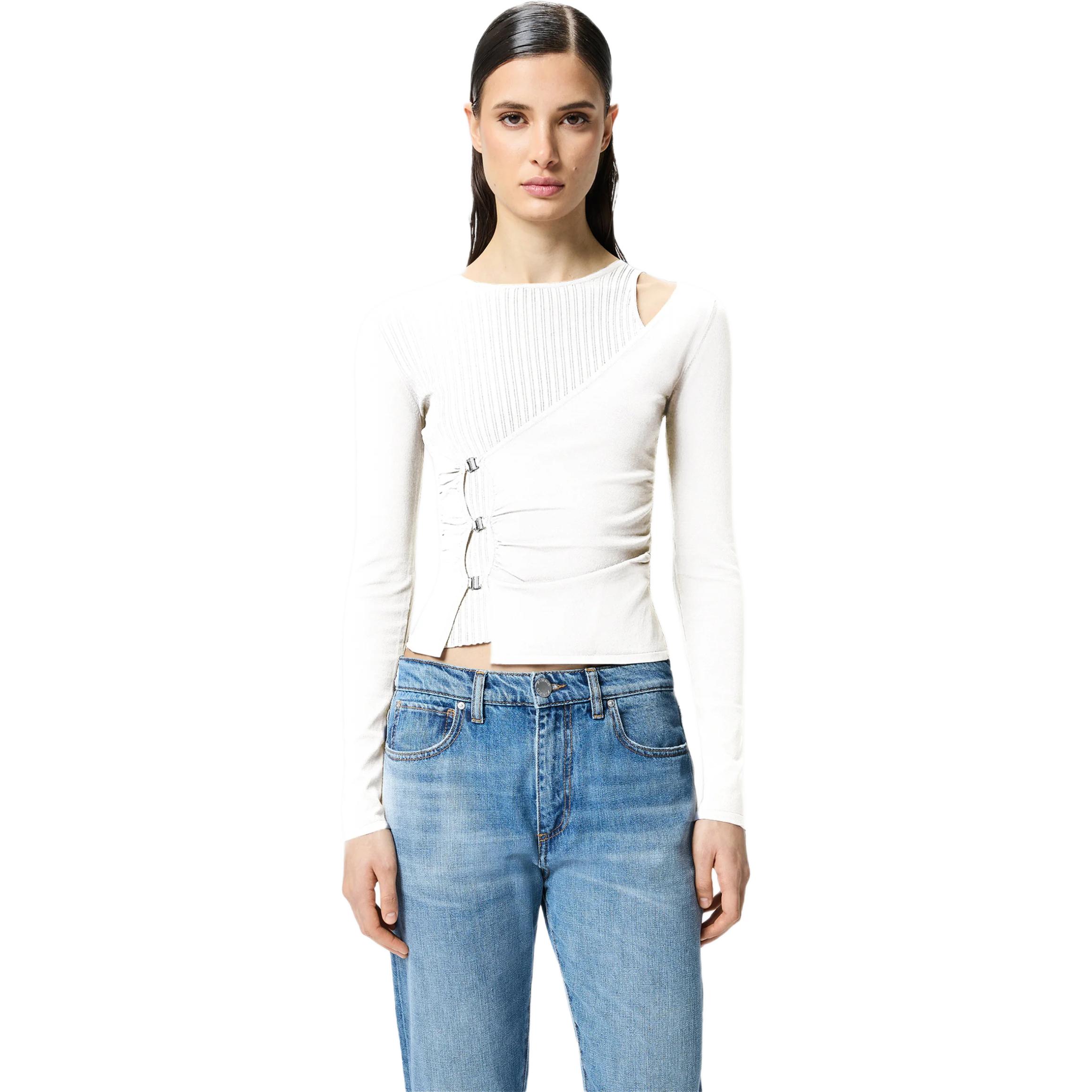 

Асимметричный топ с круглым вырезом PINKO, белый