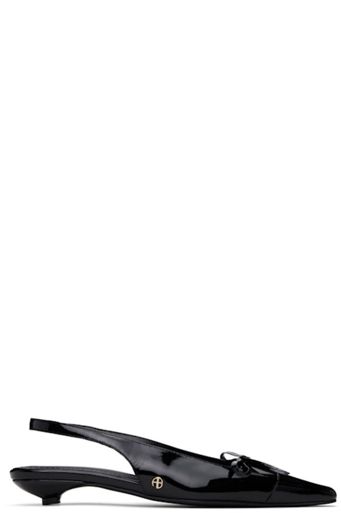 Черные туфли Zoey Slingback на каблуках ANINE BING
