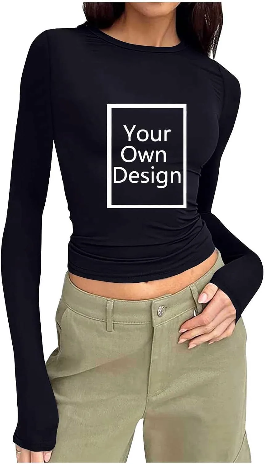 

Футболка Custom T Shirts Long Sleeve Mock Neck Slim Fit Floleo