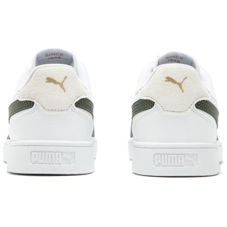 PUMA Шаффл лоу топ скейтборд кроссовки унисекс белый зеленый, цвет White Green — фото 4