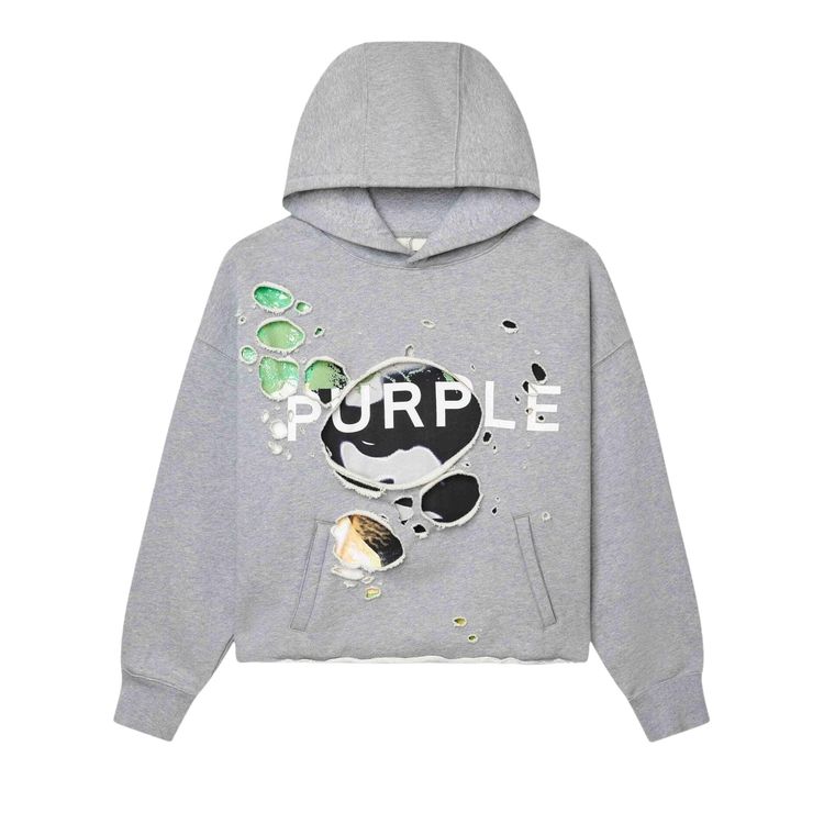 

Худи PURPLE BRAND French Terry Pullover Hoodie 'Heather Grey', серый