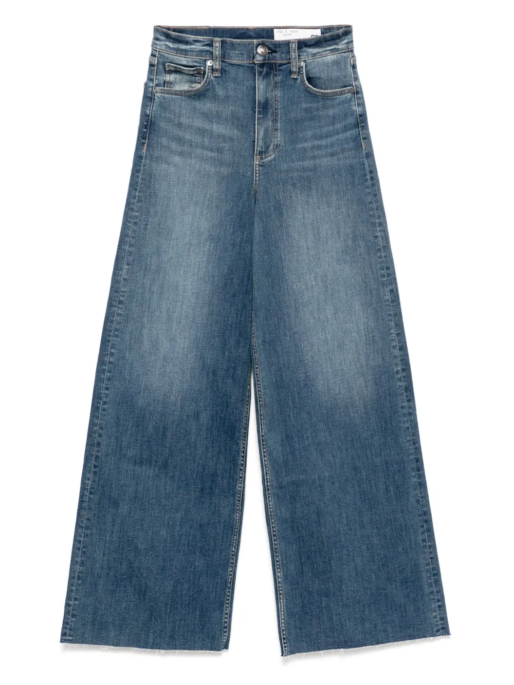 

Джинсы широкого кроя с завышенной талией rag & bone, синий