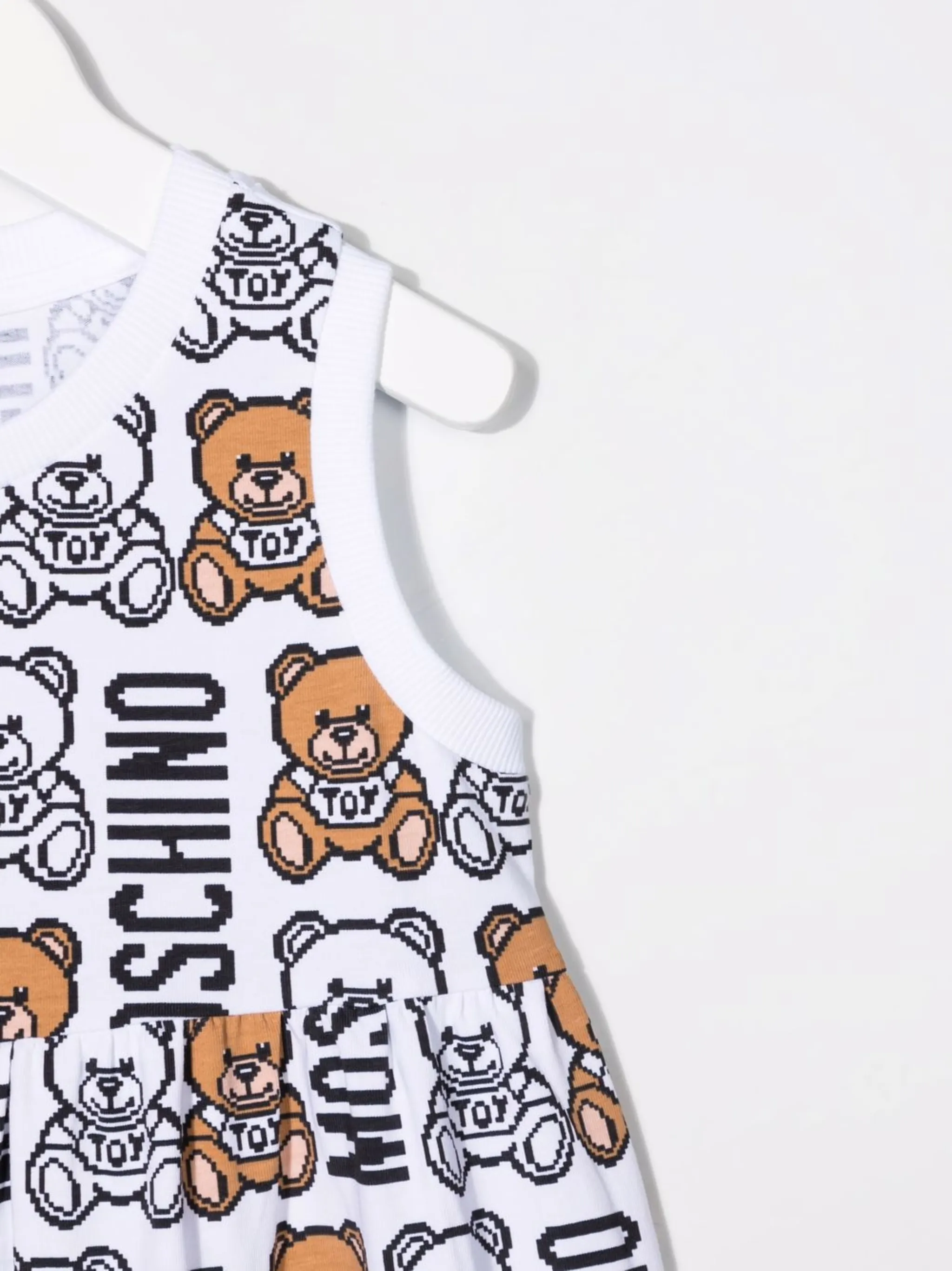 Платье с логотипом Moschino Kids, белый — фото 3
