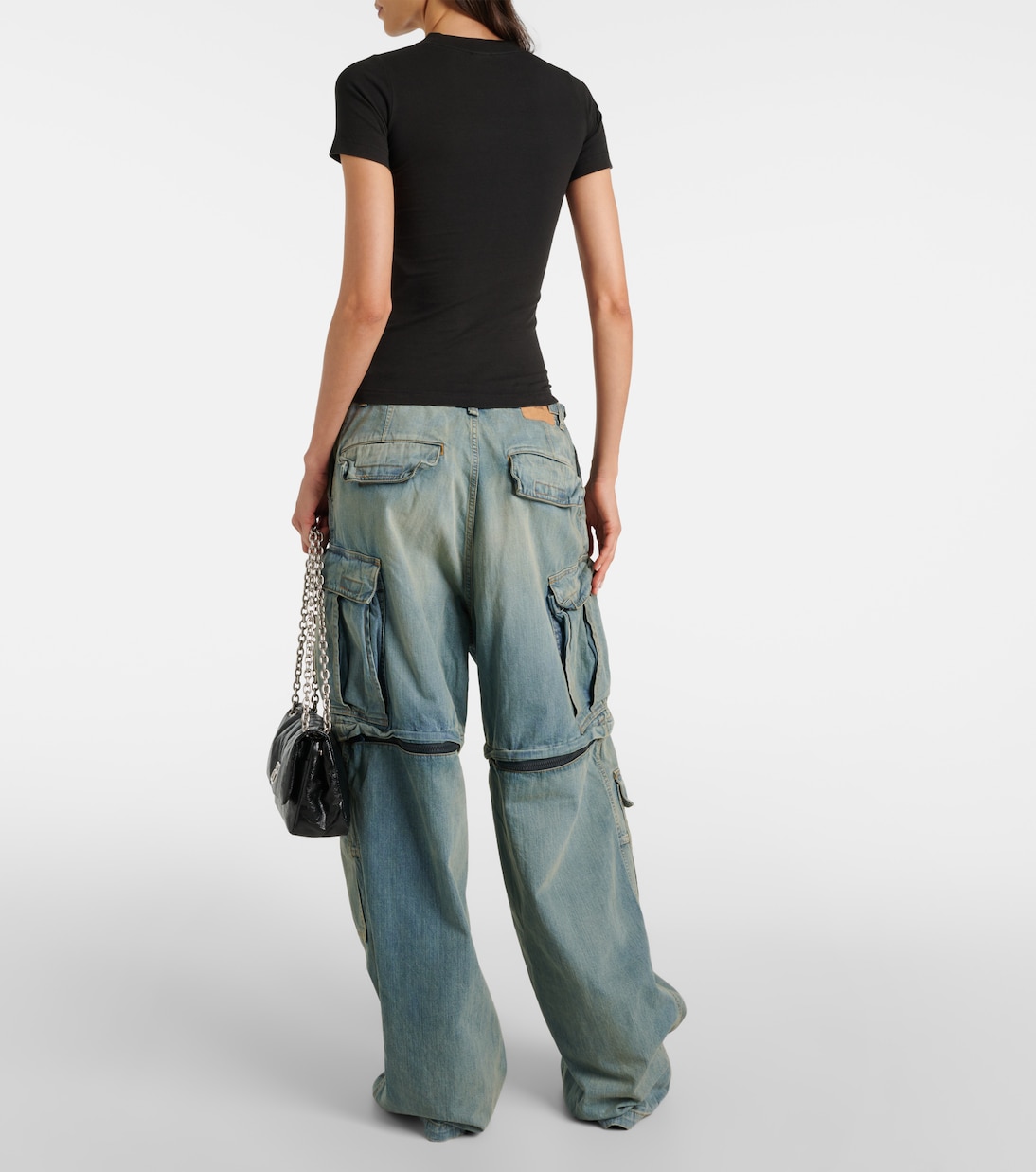 Футболка из хлопкового джерси с логотипом Balenciaga, Faded Black — фото 3