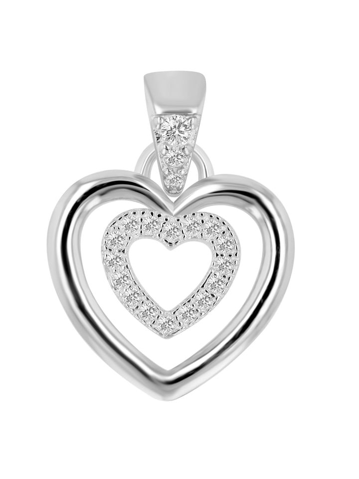 

Adeliás Женский кулон в форме сердца из серебра 925 пробы с кубическим цирконием в серебряной оправе