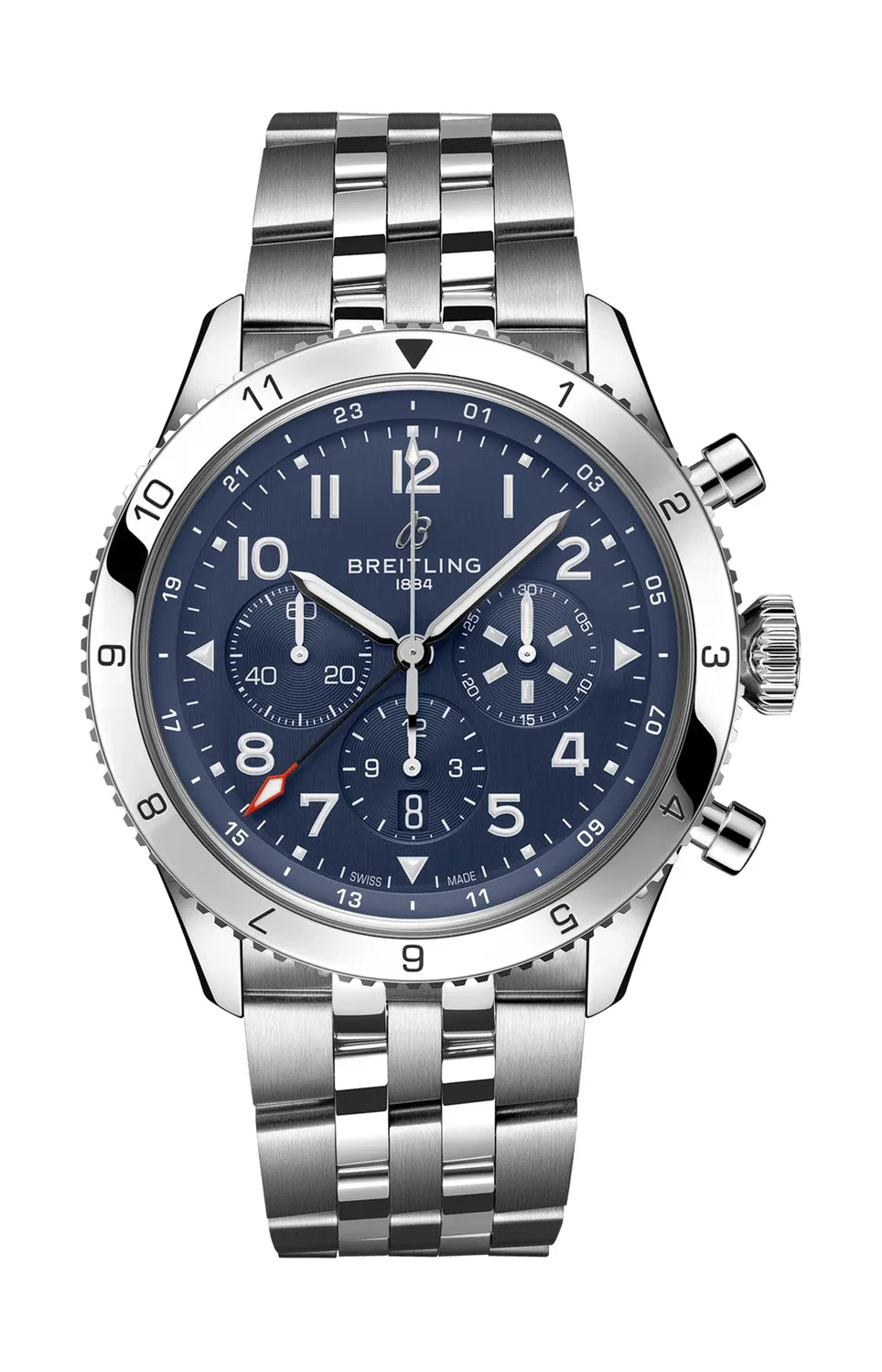 SUPER AVI B04 ХРОНОГРАФ GMT 46 В ЧЕСТЬ VOUGHT F4U CORSAIR - AB04451A1C1A1 BREITLING, черный