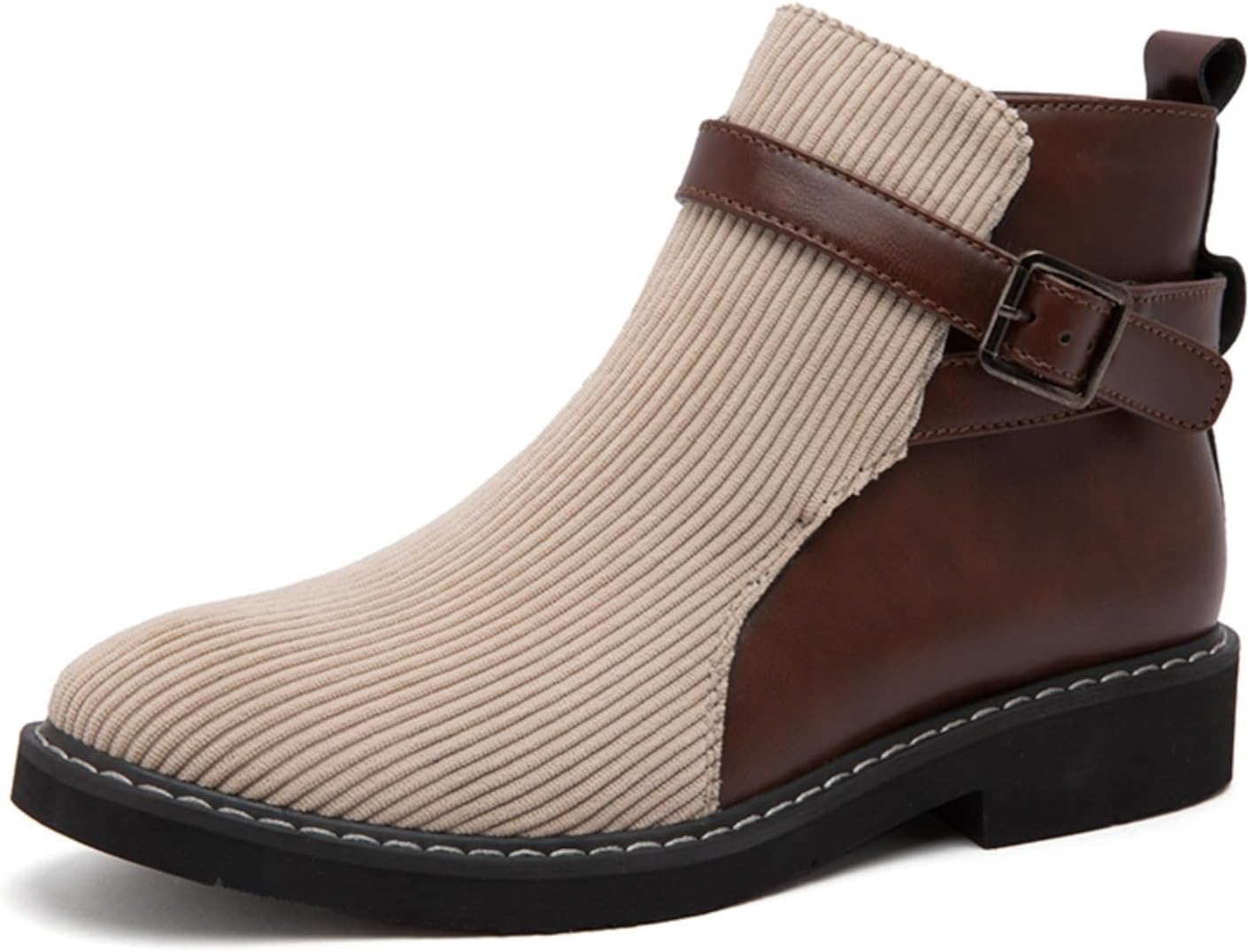 

Мужские ботильоны «Челси»- высокие ботинки из текстурированной трикотажной ткани и кожи с пряжкой, идеально подходящие для повседневной носки Kelibasi, коричневый/хаки