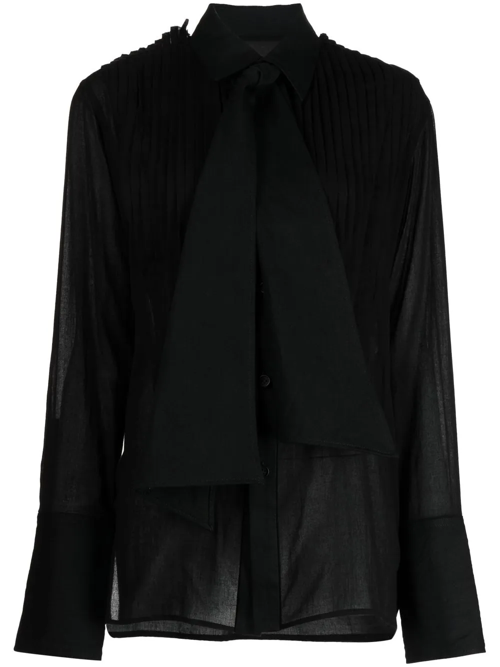 

Блузка с бантом Yohji Yamamoto, черный