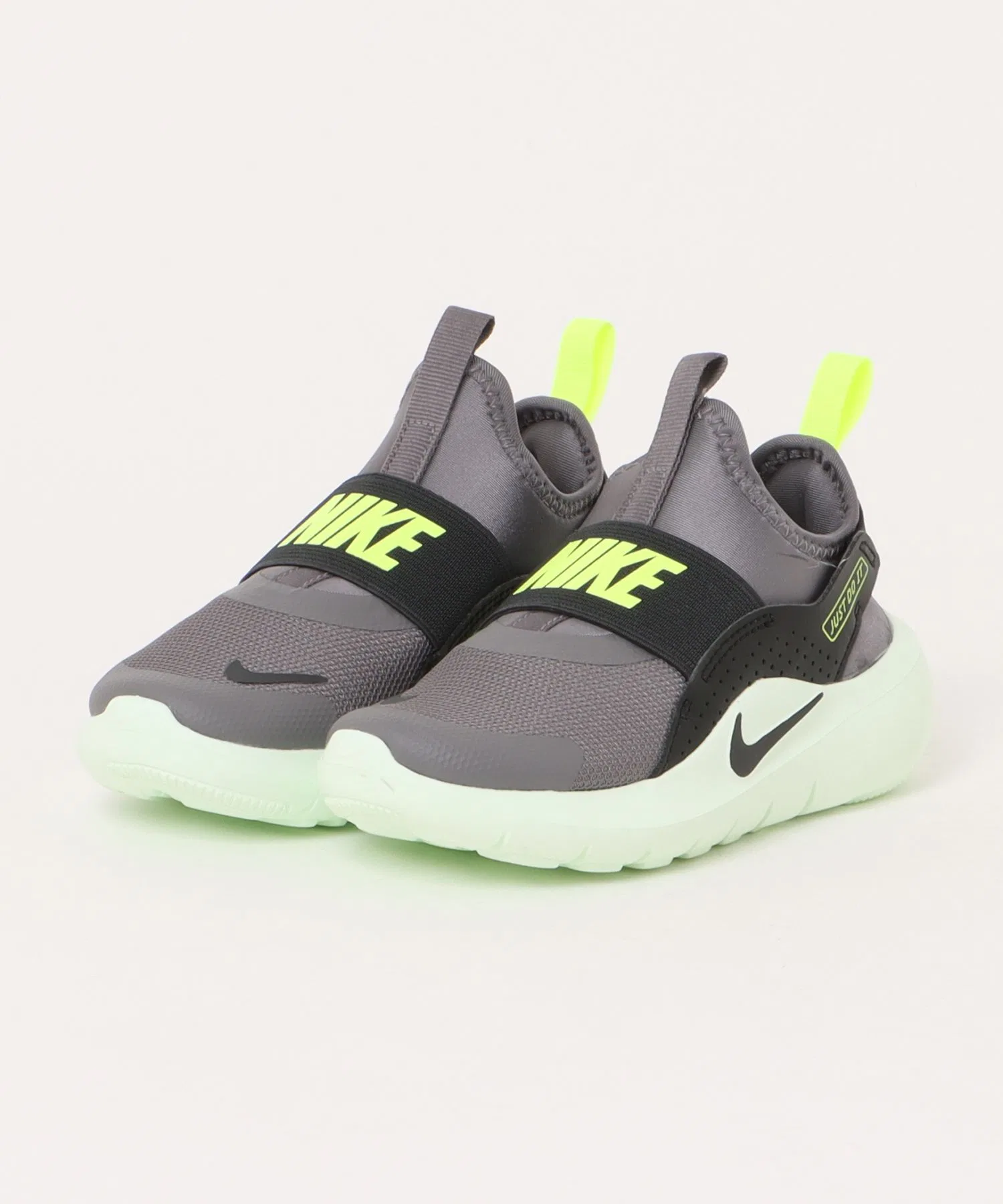Детские кроссовки NIKE FLEX RUNNER 4 PS лёгкие, без шнурков, серые