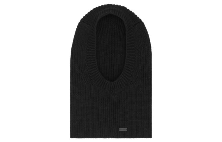 

Большой ребристый балаклава SAINT LAURENT, черный