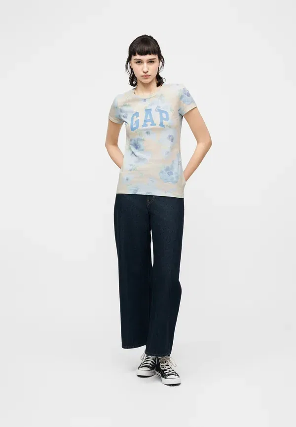 Футболка с принтом Gap Classic tee print, синий — фото 2
