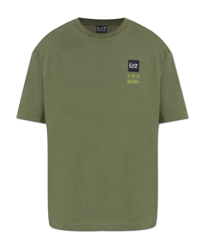 

Футболка с нашивкой-логотипом Emporio Armani Ea7, зеленый