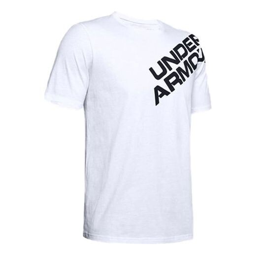 

Футболка men's wordmark shoulder short sleeve white Under Armour, белый